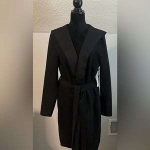 Forever 21 Premium Label long belted jacket with hood